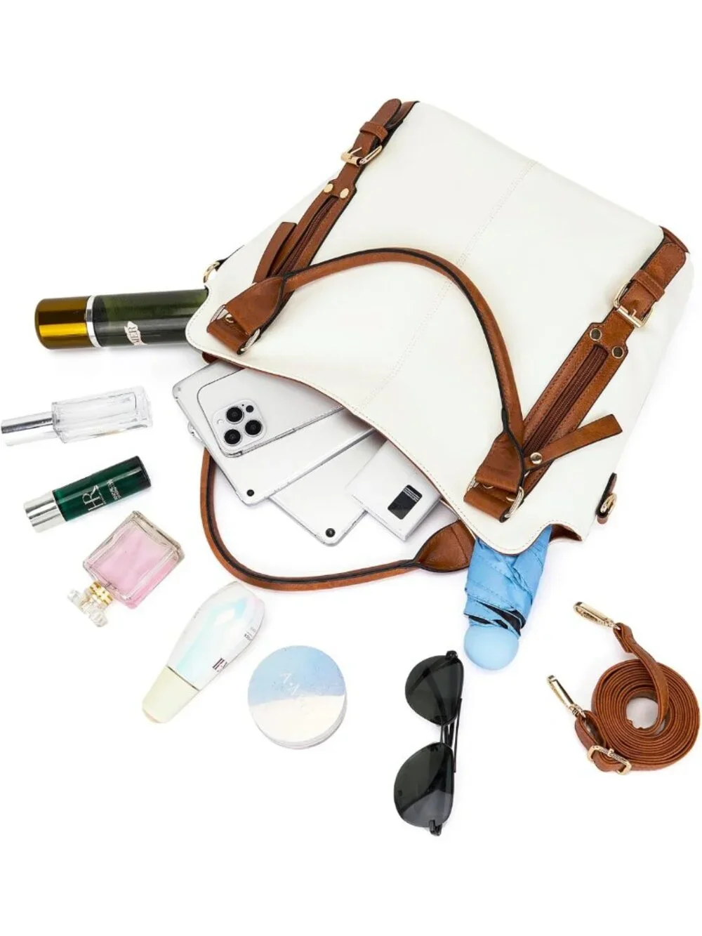 Stylish Large Crossbody Bag & Wallet Set for Women | Soft PU Leather, 9 Pockets
